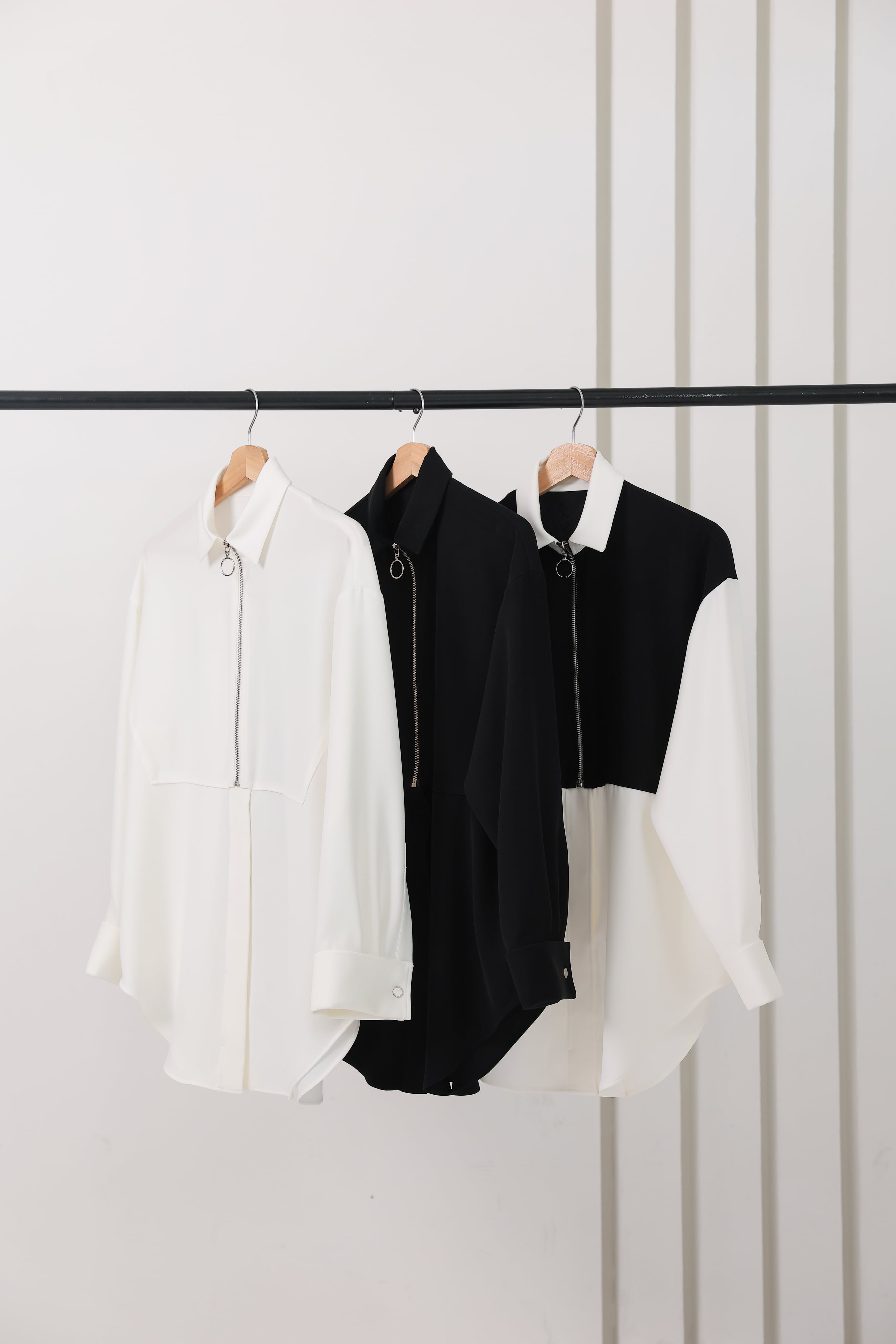 HARF-ZIP OVERSHIRT | TWILL