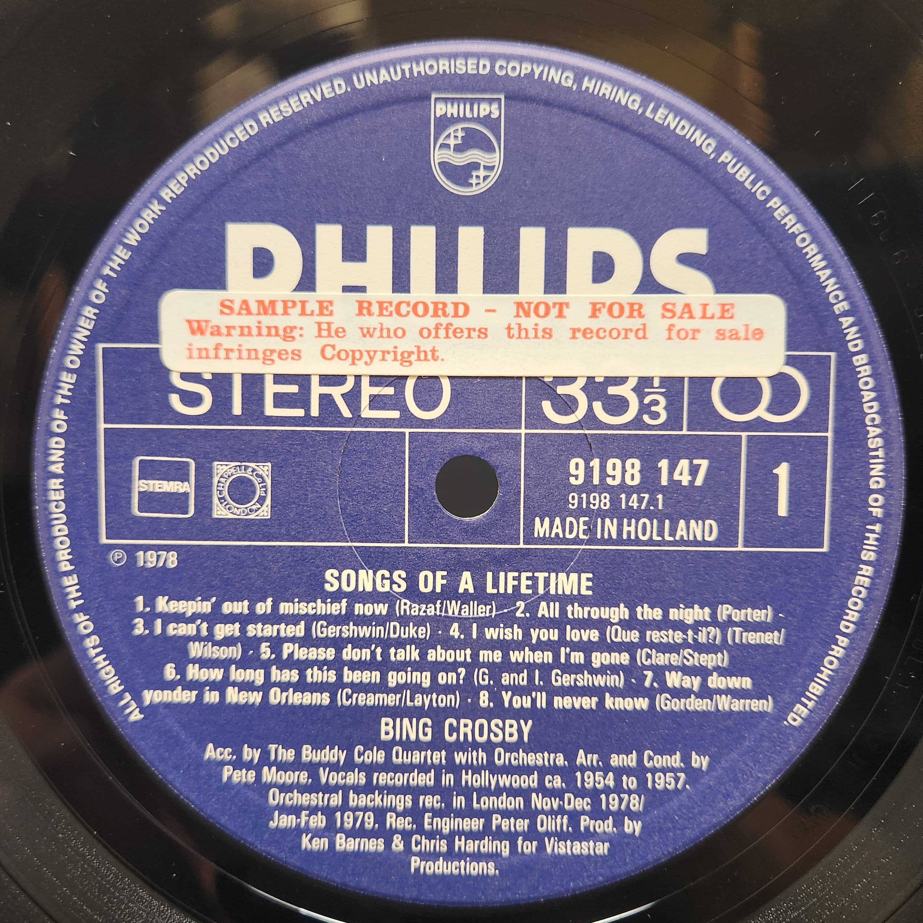 Bing Crosby / Songs Of A Lifetime [6641 923] - 画像5
