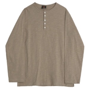 ベーシックヘンリーネックロングTシャツ　0829