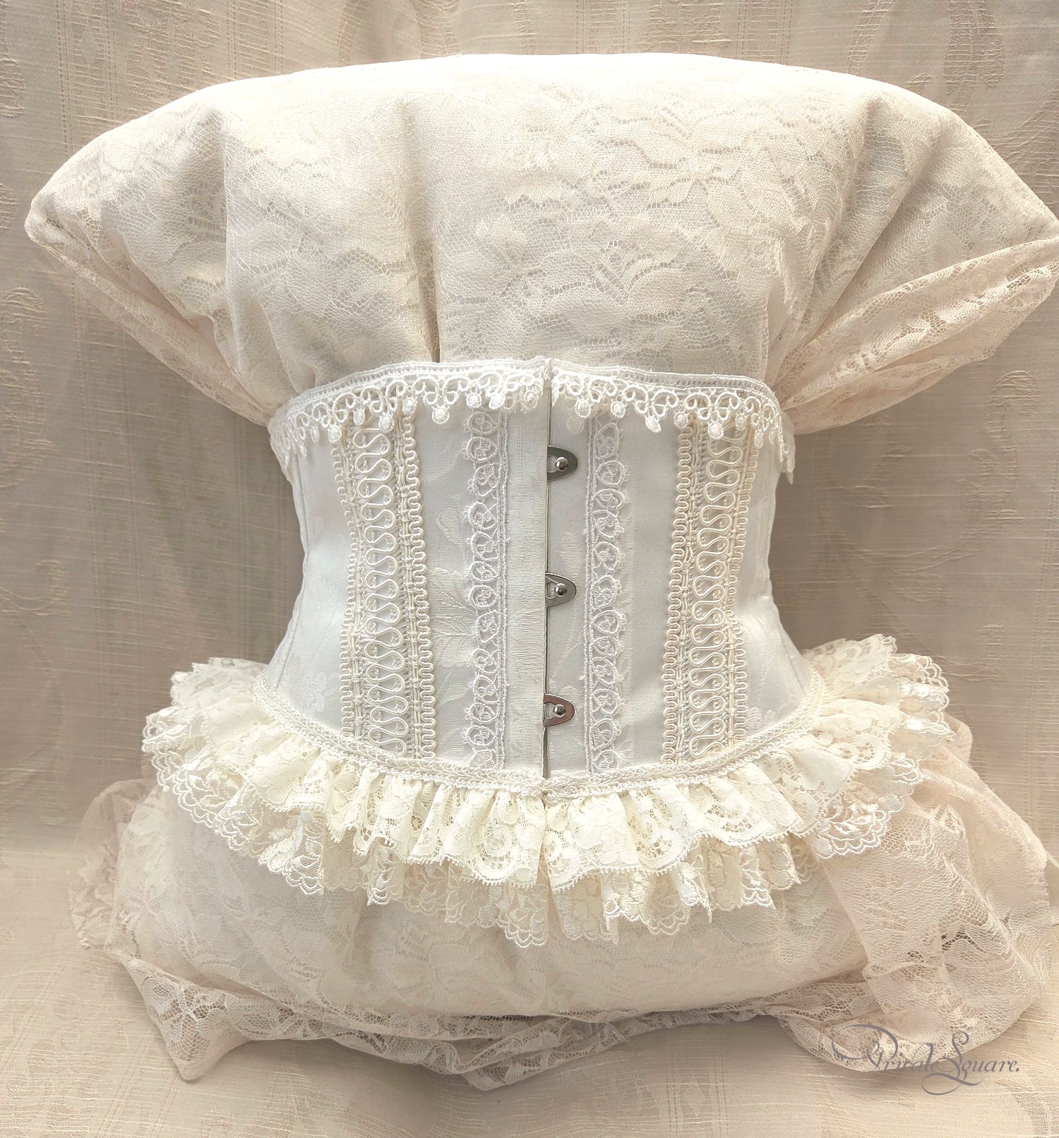 その時々のコルセット』ジャガード白×白 - 002 | PrivateSquare. - SHOP
