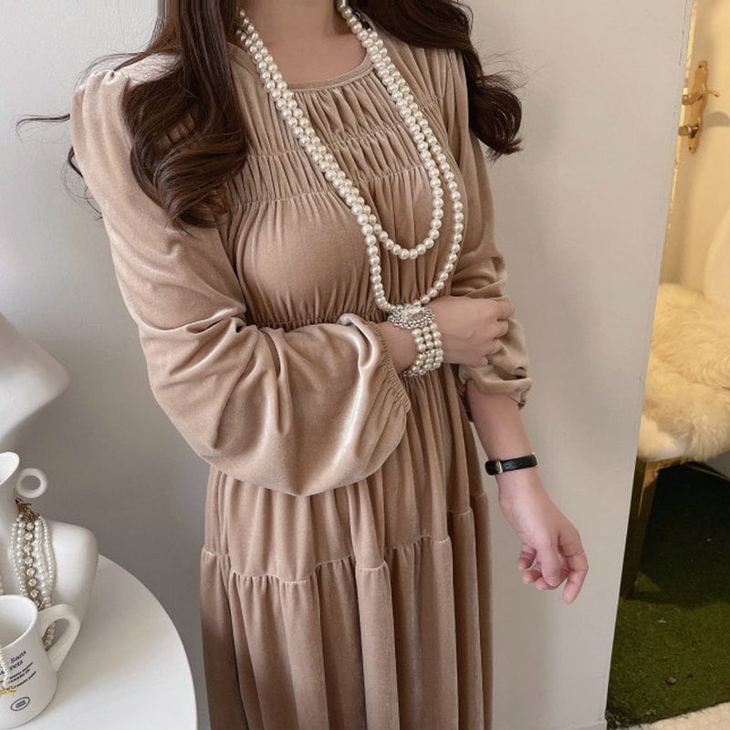 ベロアシャーリングワンピース A-1064 | miie online store