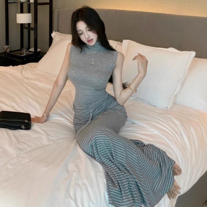 【set】ノースリーブトップス×スカートセット M32726