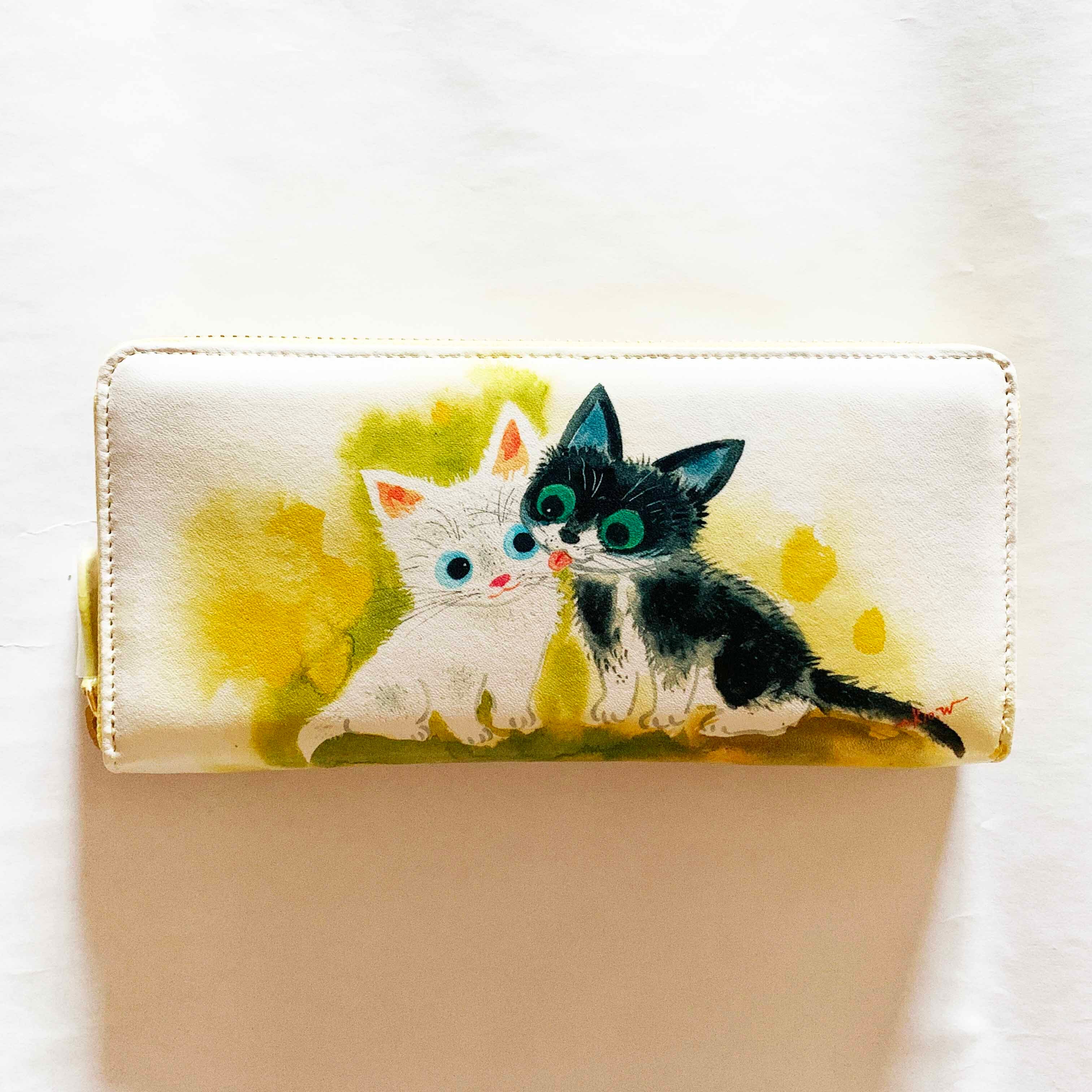 猫の絵の財布（大・長財布タイプ-2） | 渡辺あきお ONLINE STORE