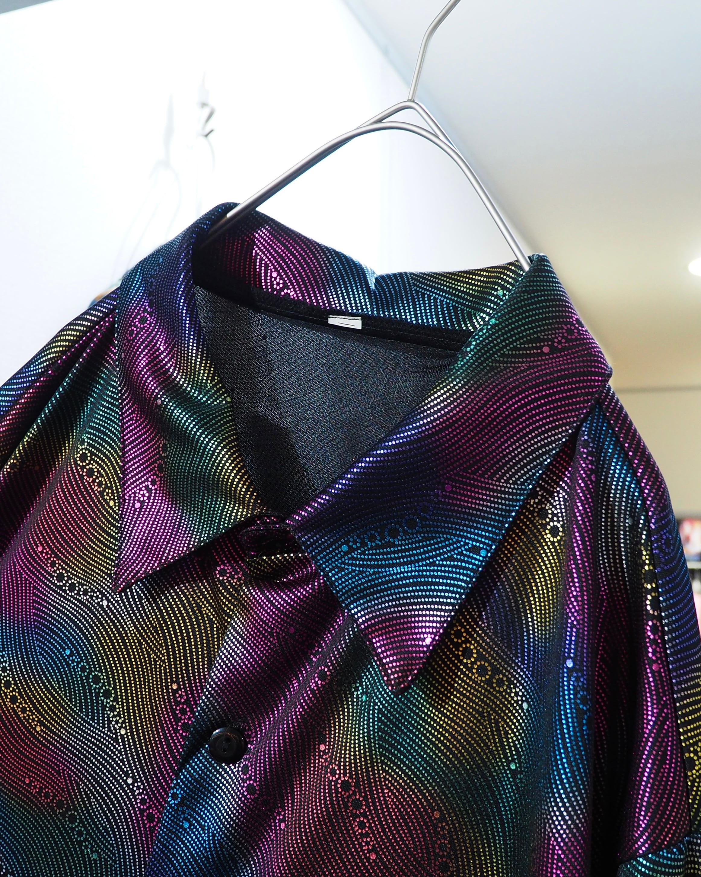 Bewitching Beautiful Purple Aurora pattern vintage Drape loose shirt