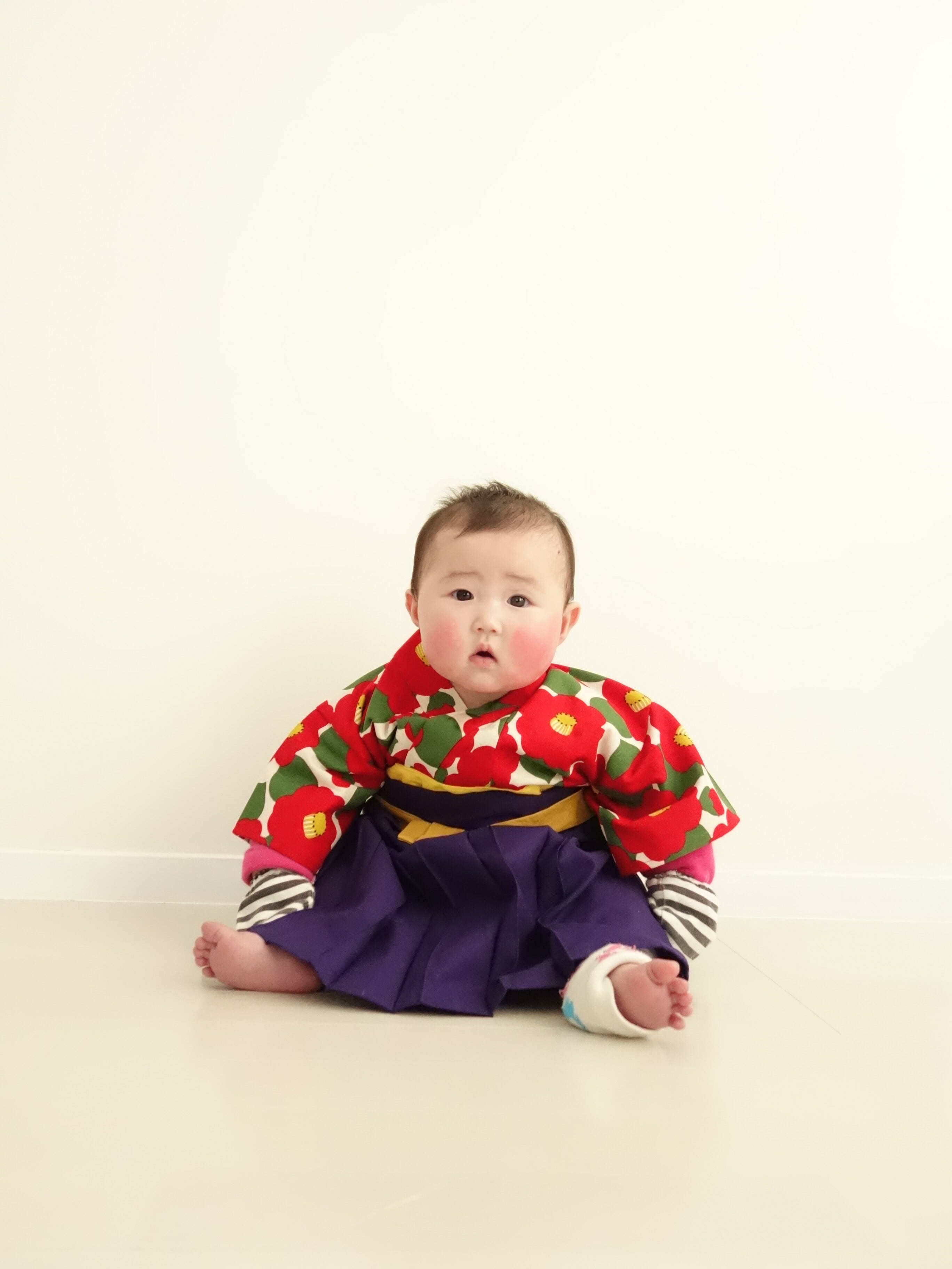 ファースト着物と袴のセット 椿