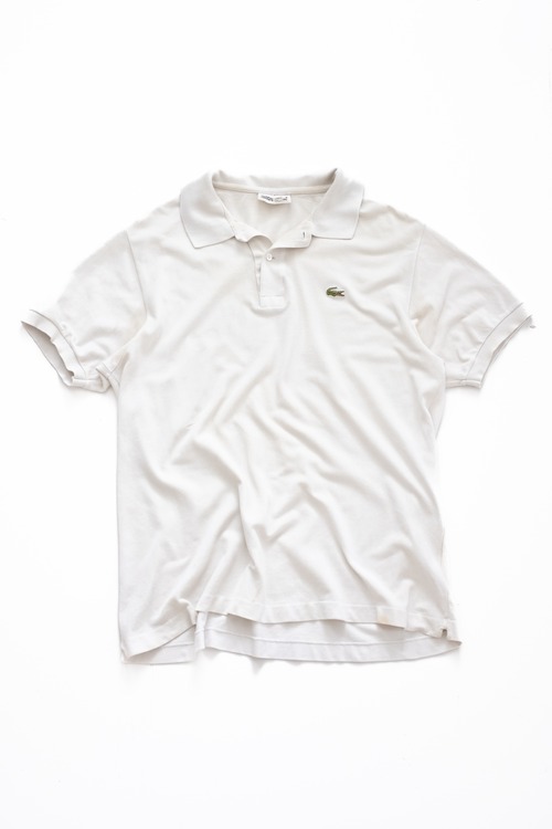 [80's] "CHEMESE LACOSTE" Moss stitch S/S Knit Polo
