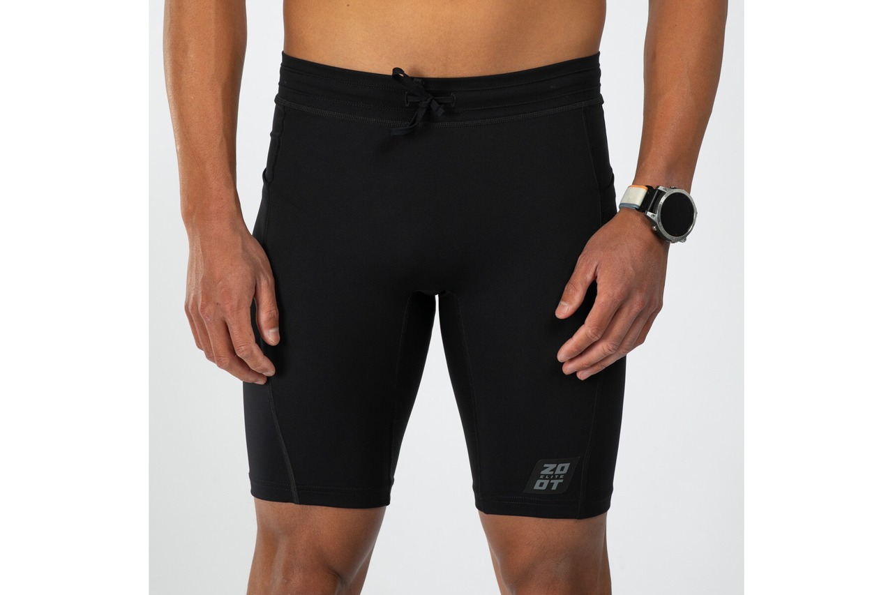 Mens ELITE RUN 9 HALF TIGHT - (JET BLACK)  エリートラン 9インチ ハーフタイツ EMR200-10