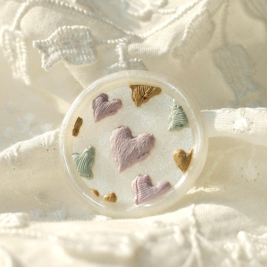 【限定入荷】編みハート|Knitted Heart 25mm・シーリングスタンプ
