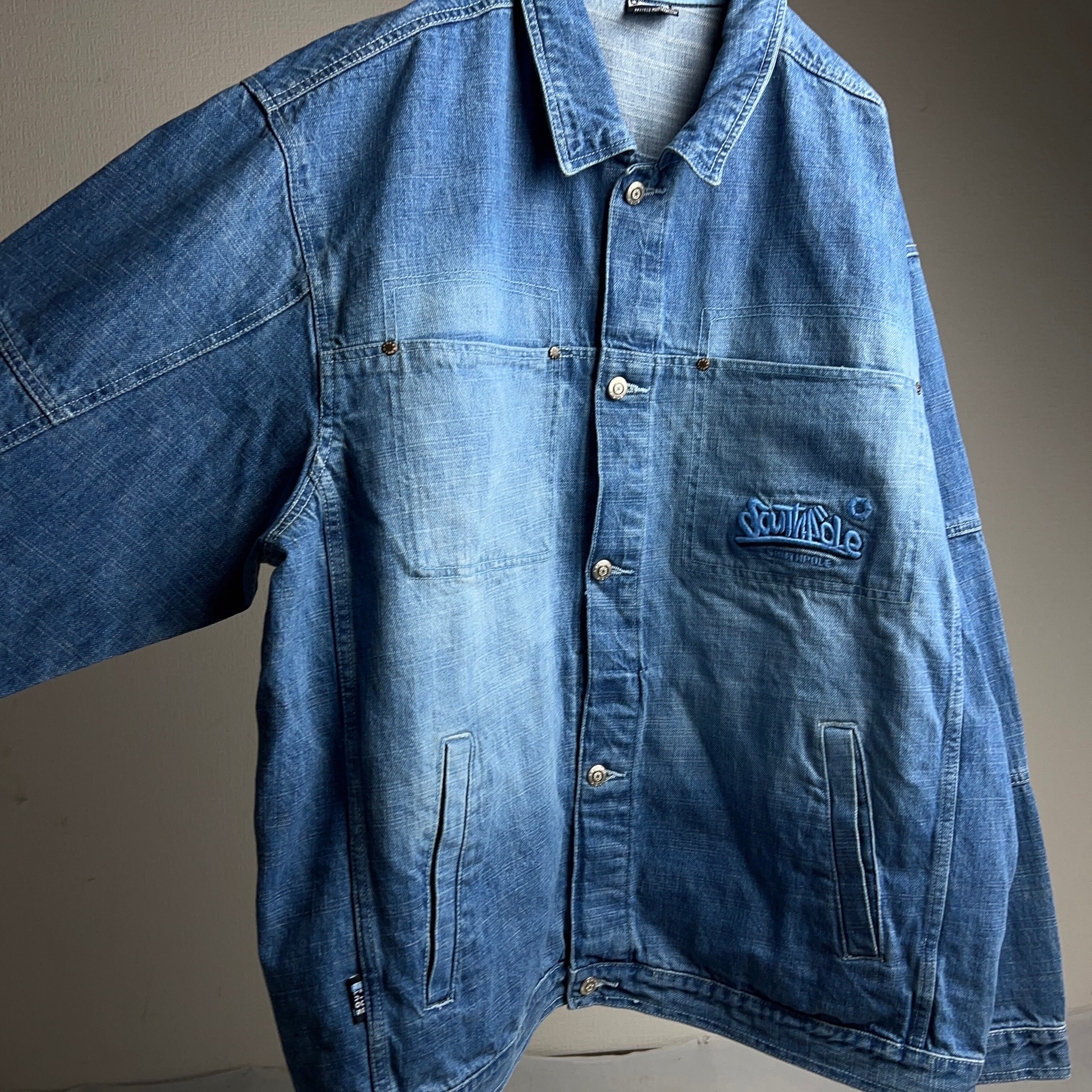 SOUTHPOLE” DENIM JACKET サウスポール 刺繍 デニムジャケット SOUTHPOLE” DENIM JACKET サウスポール 刺繍 デニムジャケット