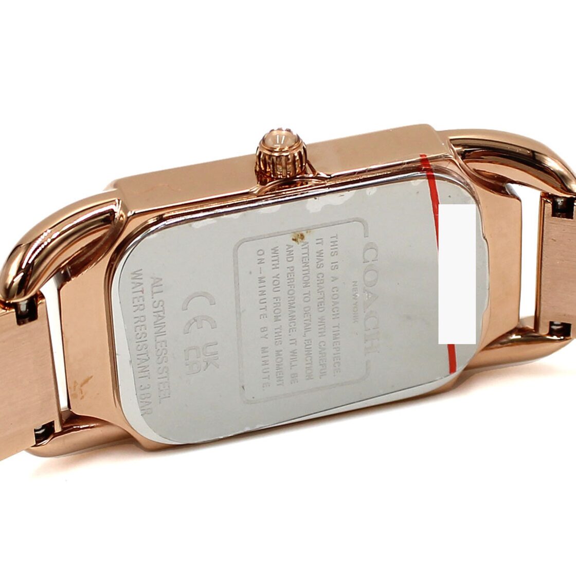 COACH CADIE QUARTZ ANALOG WATCH 14504197 SILVER ROSEGOLD 保証書 