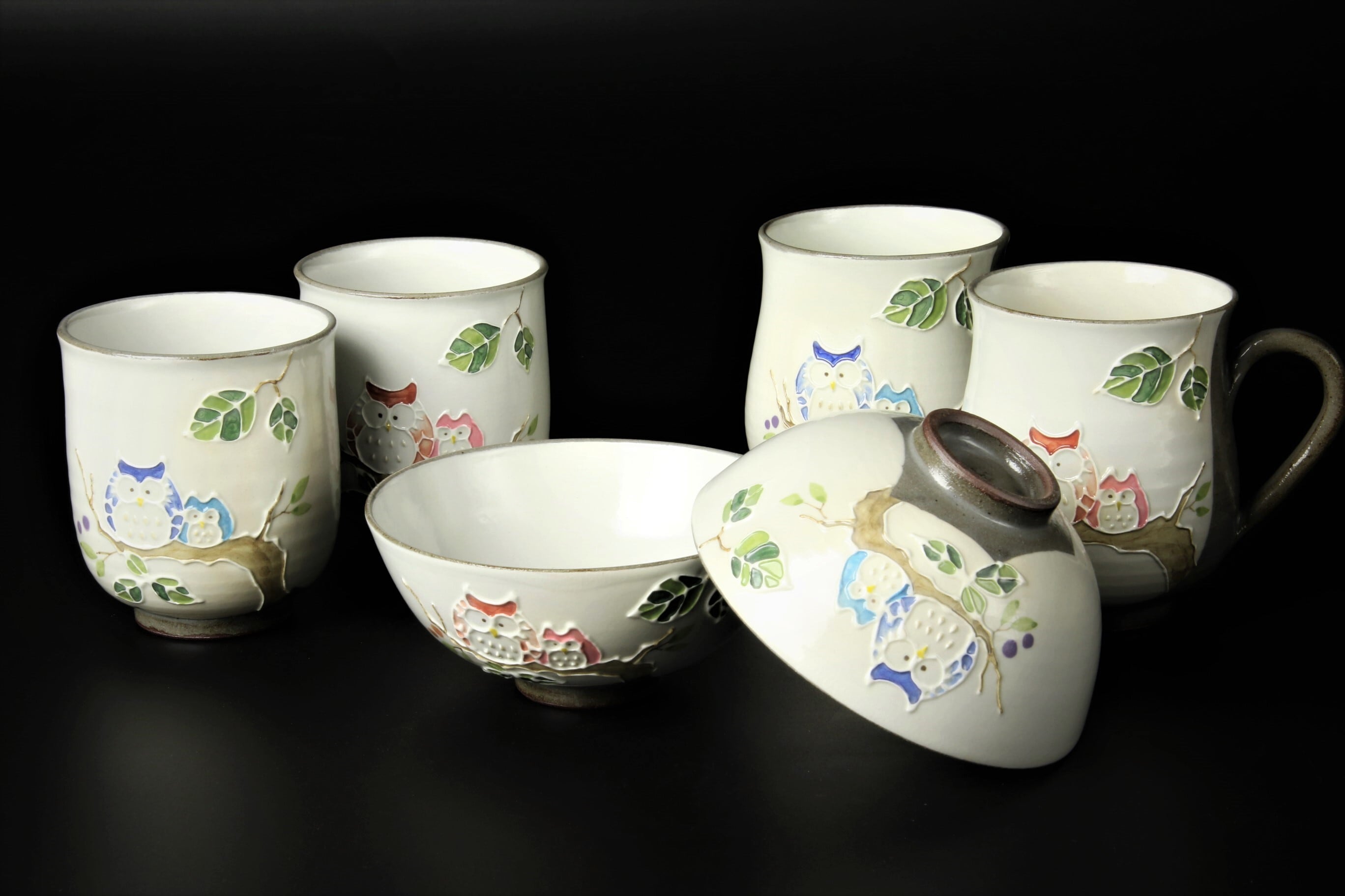 917>一珍親子ふくろうマグ 清水焼 | 陶香堂オンラインストア