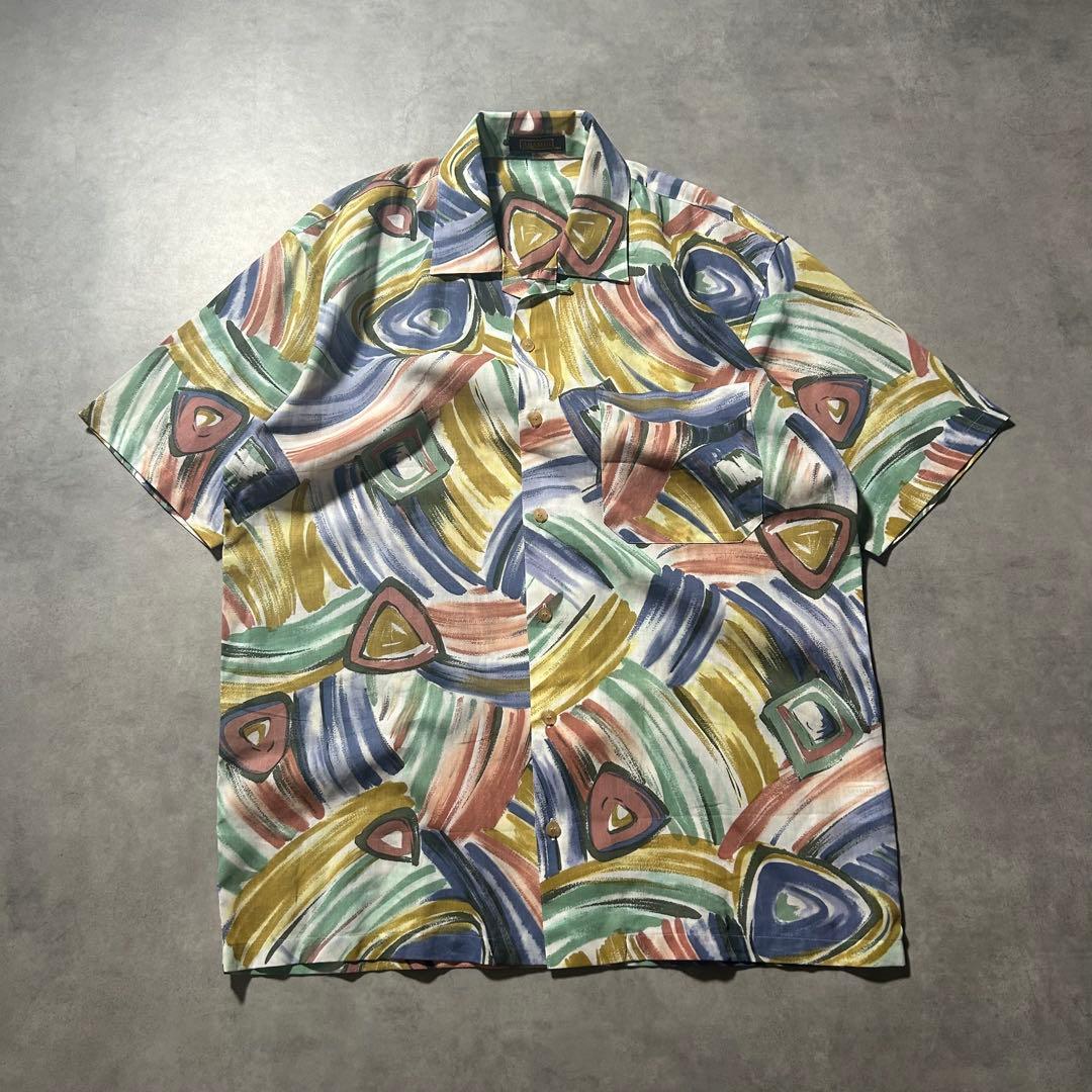 ヴィンテージ ARAMIS 総柄 オープンカラー デザイン シャツ