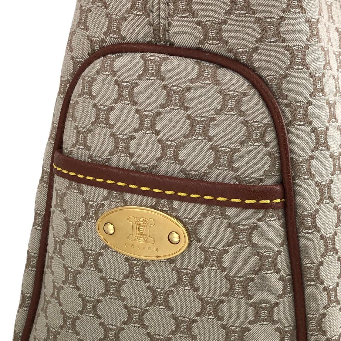 CELINE セリーヌ マカダム ブギーバッグ ハンドバッグ ベージュ CELINE セリーヌ マカダム ブギーバッグ ハンドバッグ ベージュ