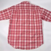 Papas パパス チェック 長袖シャツ M/レッド×ピンク 系 メンズ