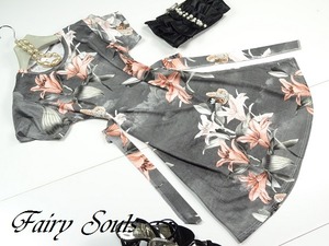 ★送料無料★17号(XXXL)☆花柄Aラインワンピース（OPN5903) 