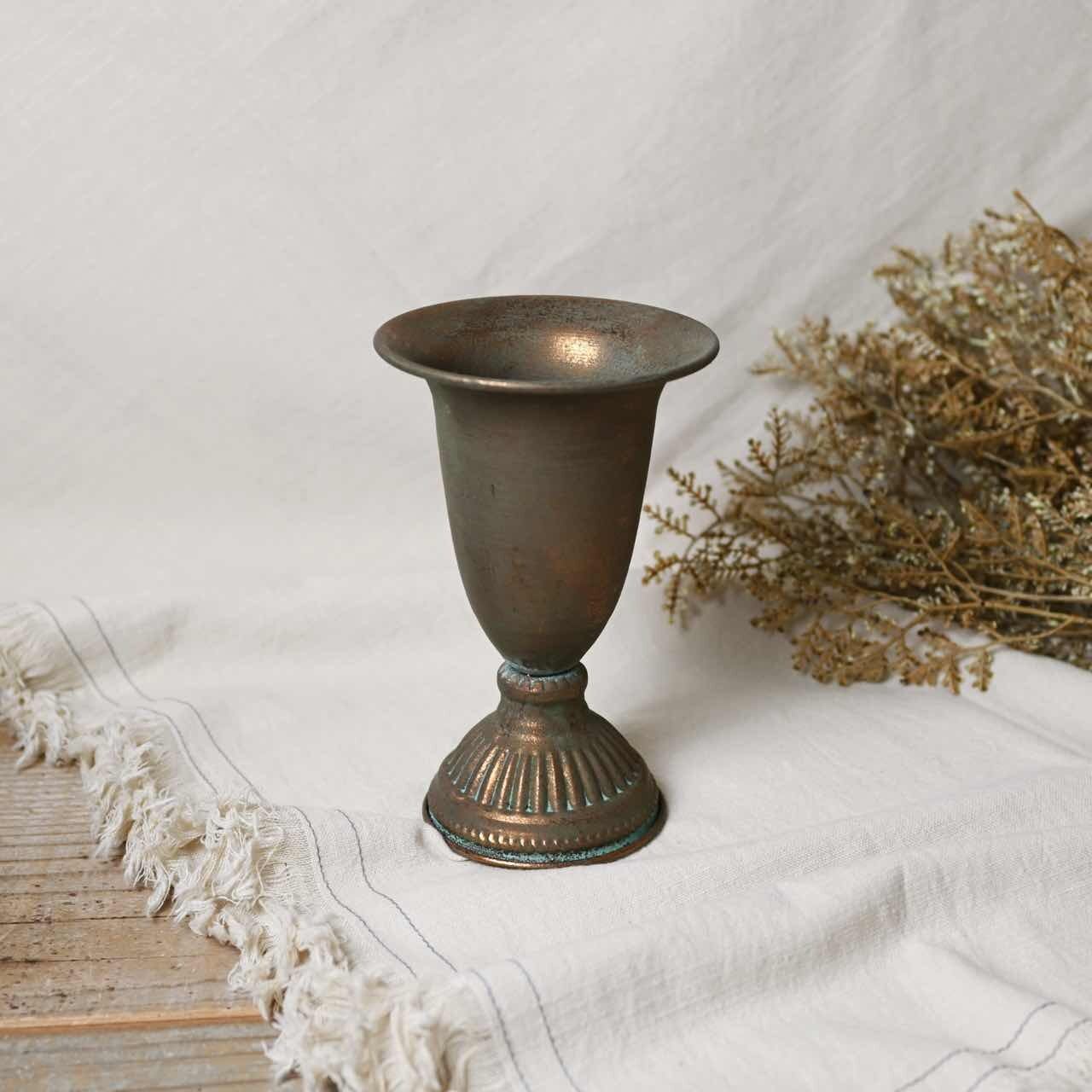 アンクブリキフラワーベース S|花瓶 アンティーク調 おしゃれ インテリア 雑貨屋