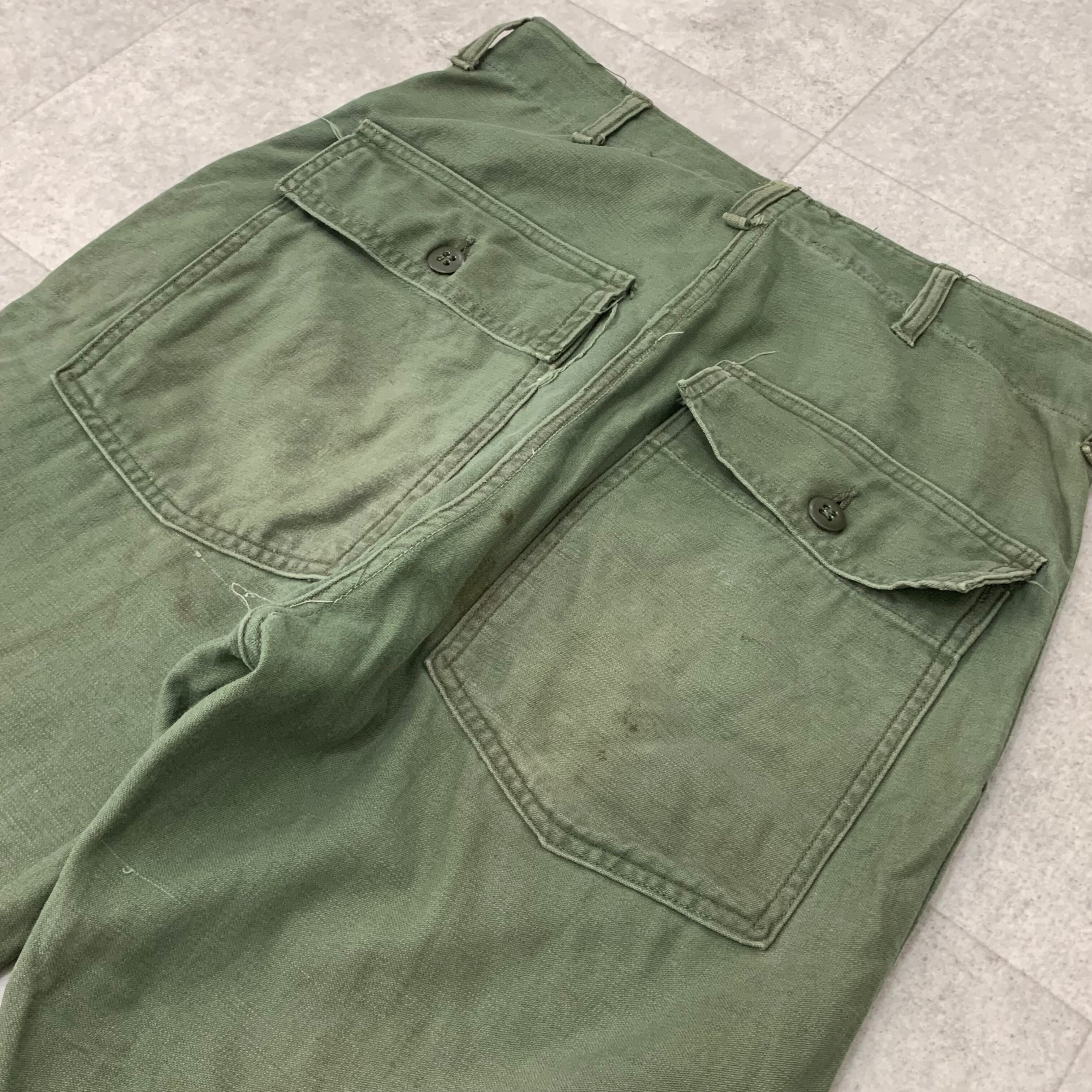70ｓ/米軍実物★ボタンフライ/ベイカーパンツ/OG-107/ファティーグ 0c58a400314a7a38a12430c67d694b