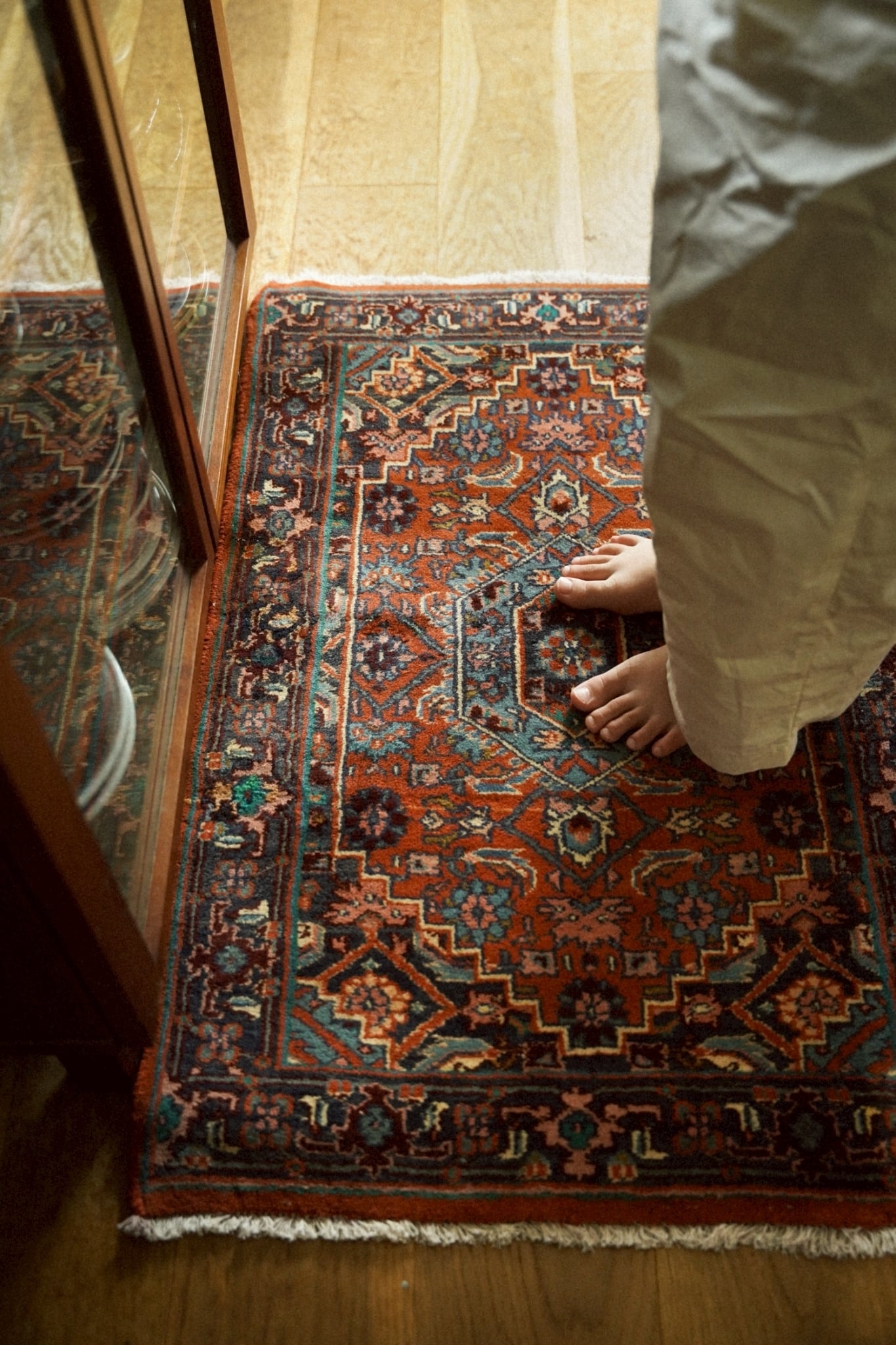 1568-Vintage Persian Malayer rug