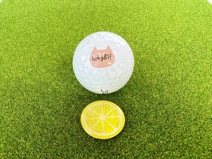 ゴルフマーカー・レモン(マグネットタイプ)