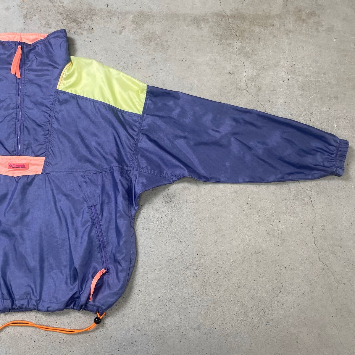 90年代 Columbia コロンビア 切替 ナイロンジャケット プルオーバー