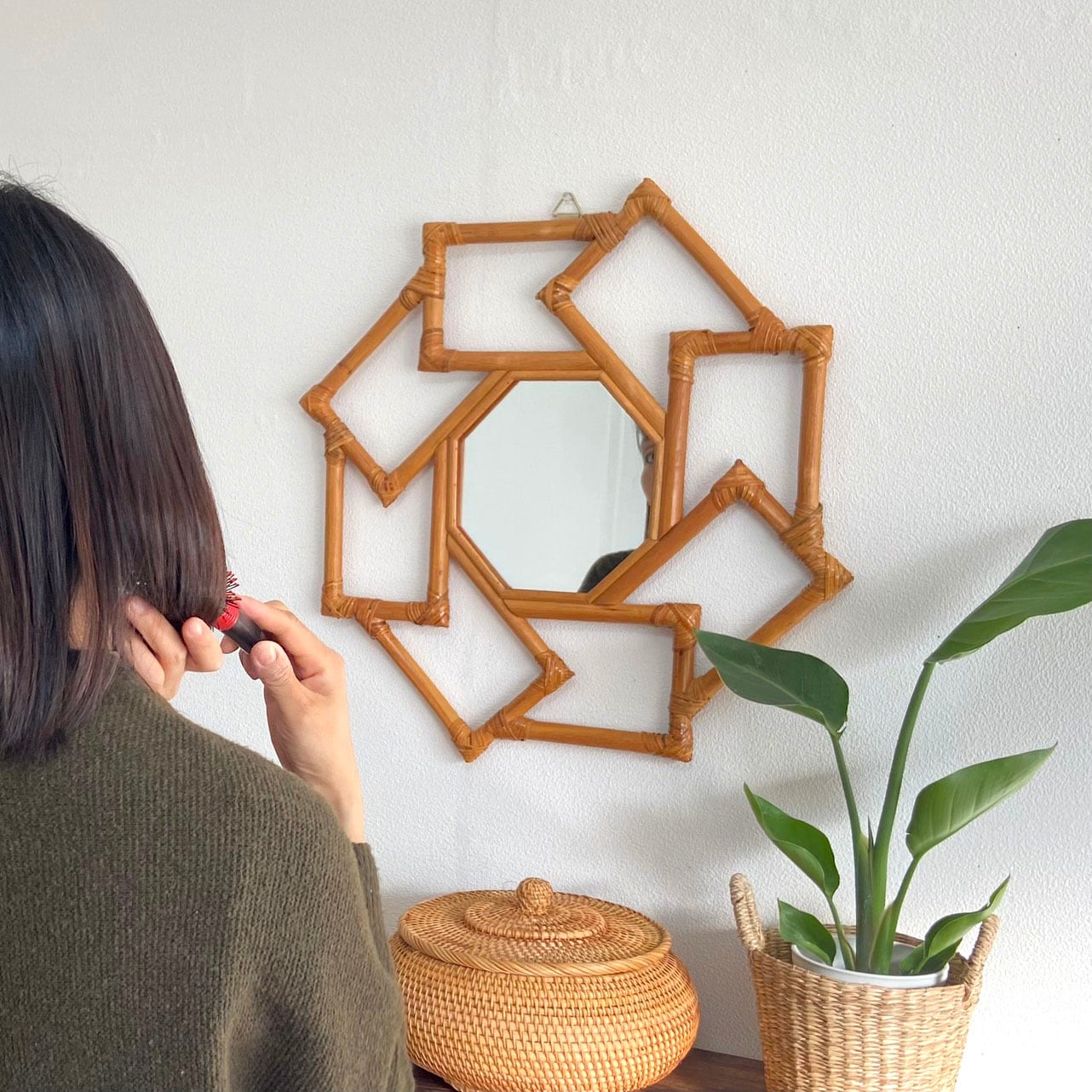 ラタン ミラー 壁掛け（RTA-798） | Naturalsoul