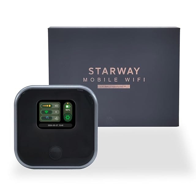 Starway モバイルルーター SIMフリー 国内100GB付き 365日間 ポケット