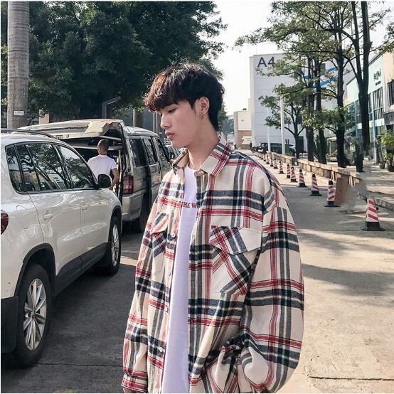 タータンチェック カジュアル シャツ 大人 メンズ 長袖 ゆったり