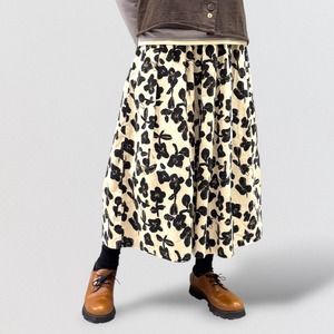 pousse cotton viyella floral gathered skirt