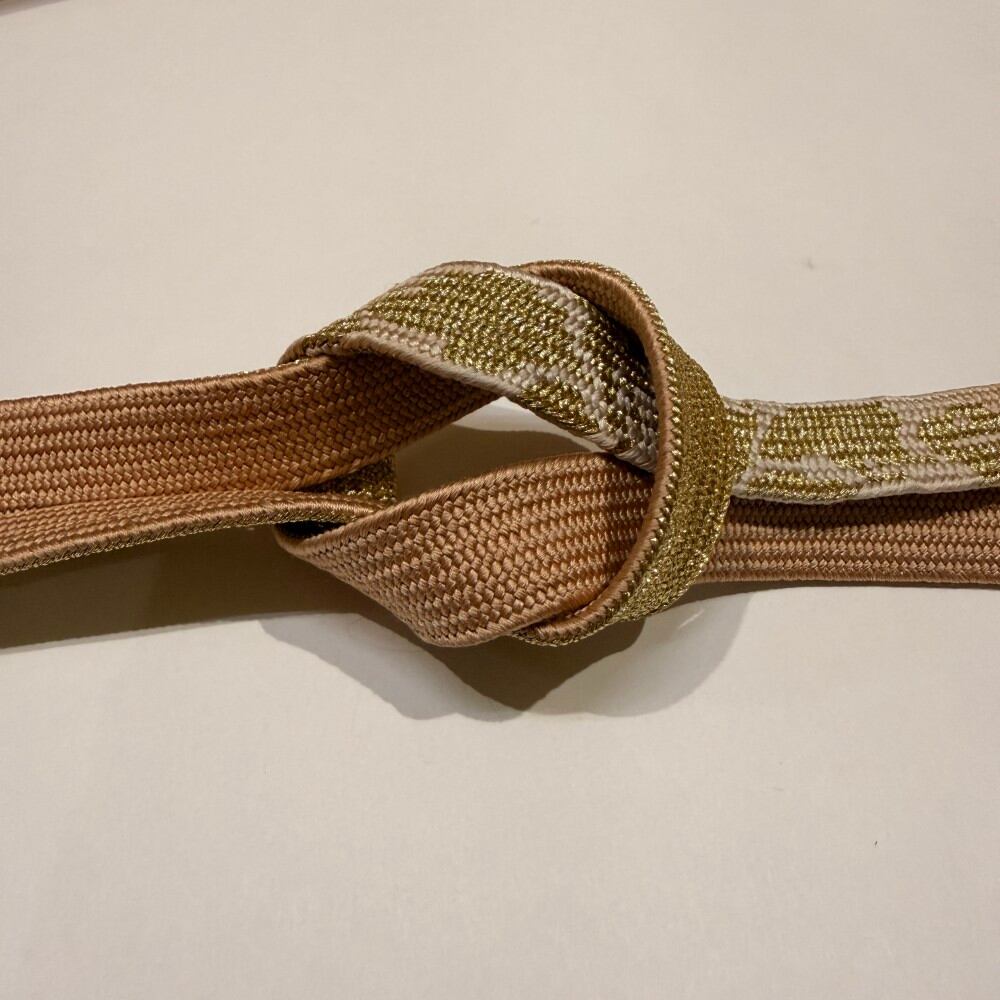 帯締め 新品 帯締め 帯〆 高麗組 手組み帯締め 平組 ベージュ 礼装用 訪問着 色無地 正絹 絹100% 和装小物 6502