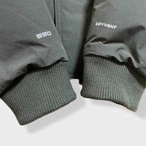 【THE NORTH FACE】 STOVER JACKET グースダウン 550フィル US限定 日本未発売 カーキ 刺繍ロゴ  DRY VENT カーキ アウター L アウトドア ノースフェイス US古着