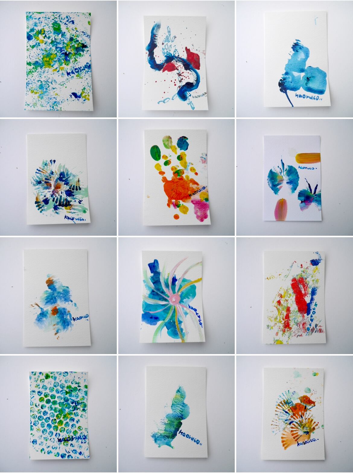 定期便】モダンアート 抽象画 3ヶ月に1回お届け ポストカードの定期便