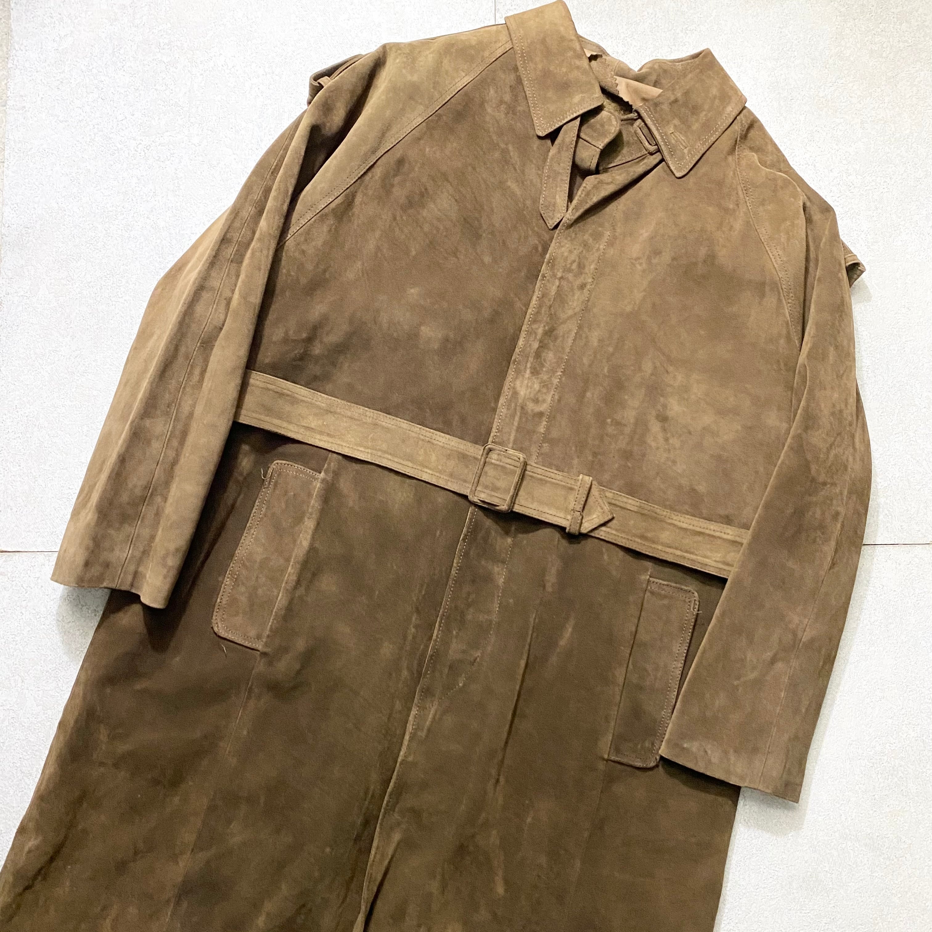 vintage LOEWE suede long coat | NOIR ONLINE