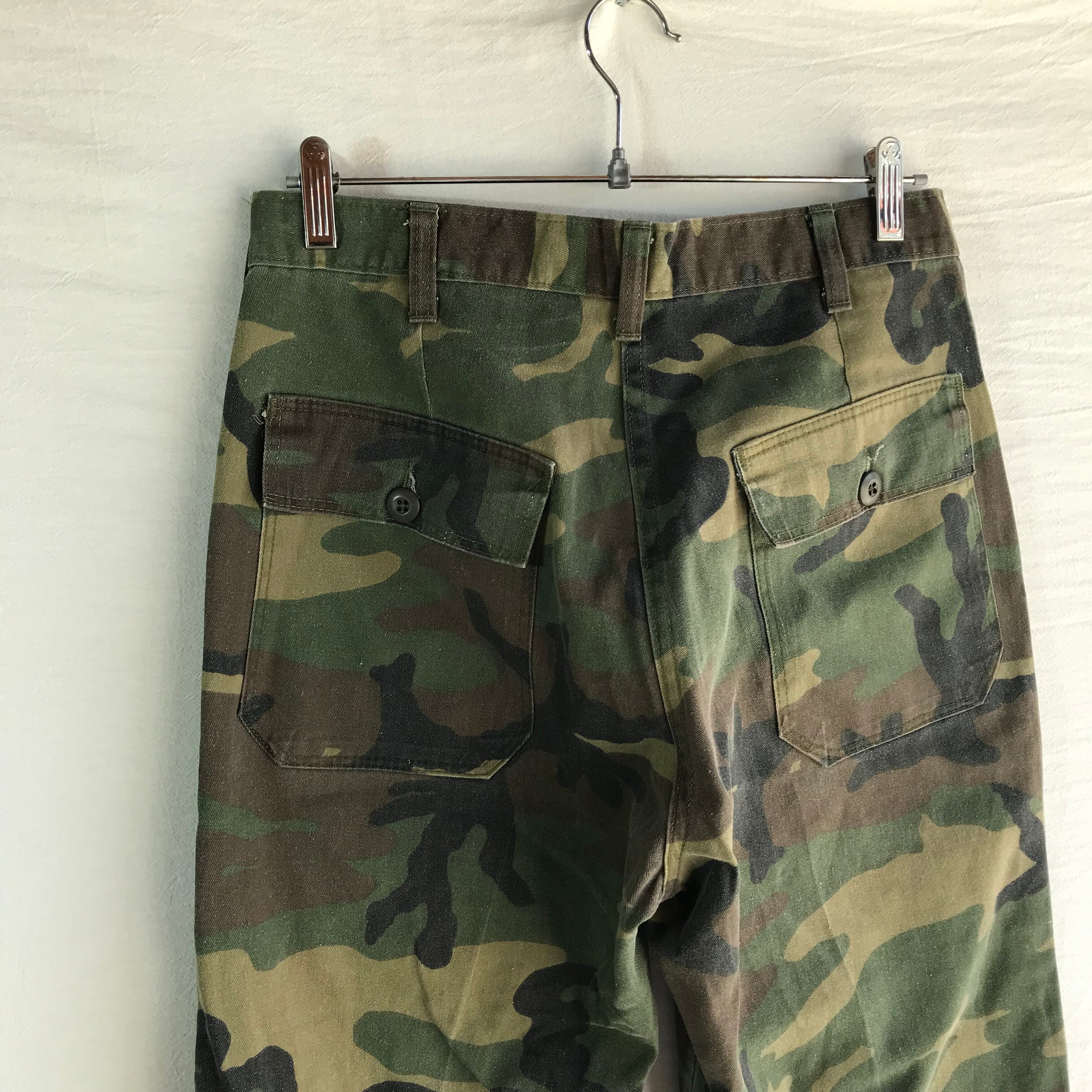 希少 80s 米軍 ヴィンテージ 迷彩 カモ コットンサテン OG-107 希少 80s 米軍 ヴィンテージ 迷彩 カモ コットンサテン OG-107