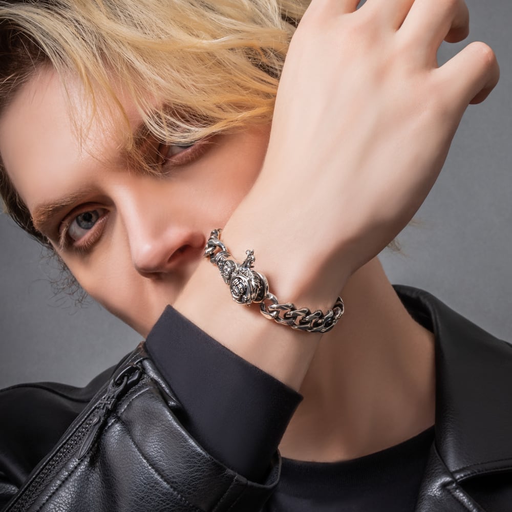 美品❗️レア❗️D’heygere ディヘラ シルバーブレスレット ブレスレット売り上げランキング2位】クラシカル喜平