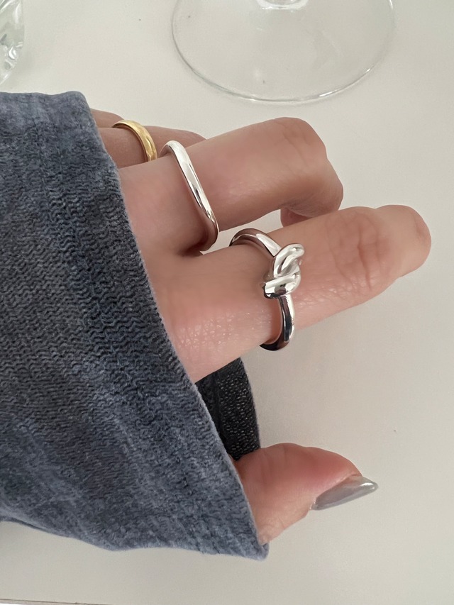 S925 flat wave ring (R23-2)