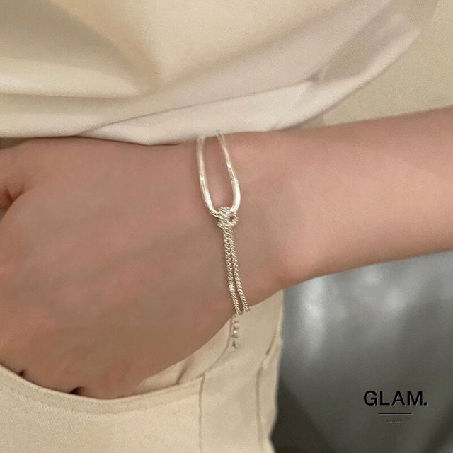 バングルボールチェーン ブレスレット シルバー | 金属 バングルボールチェーン ブレスレット シルバー | 金属