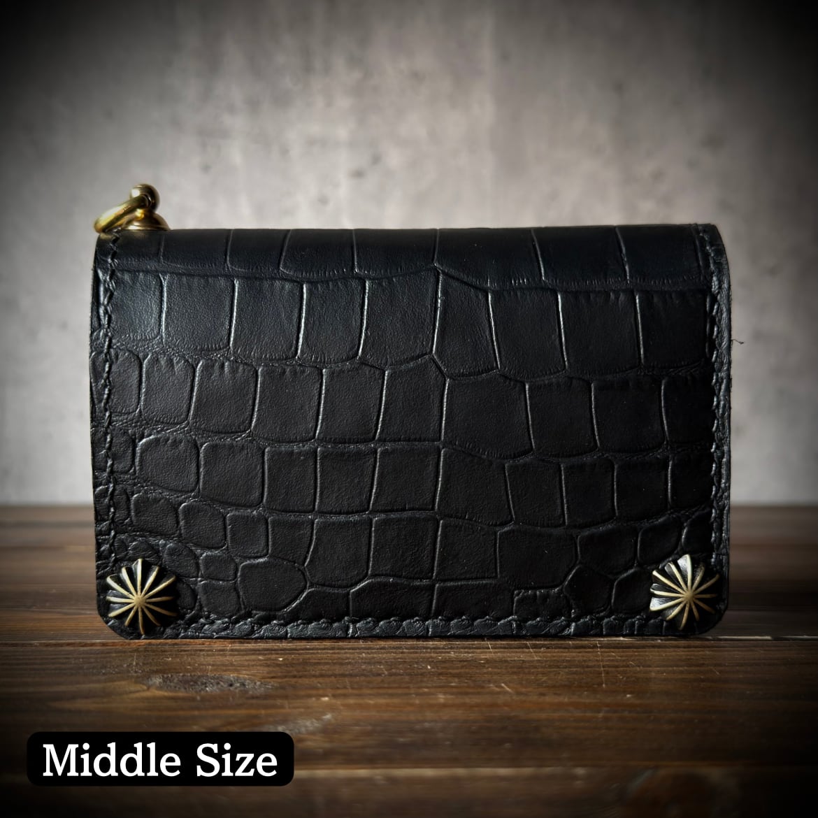 専用リンク【Trucker Wallet“THE RUGGEDⅡ”—MIDDLE/クロコ型押し】
