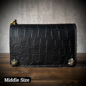 専用リンク【Trucker Wallet“THE RUGGEDⅡ”—MIDDLE/クロコ型押し】