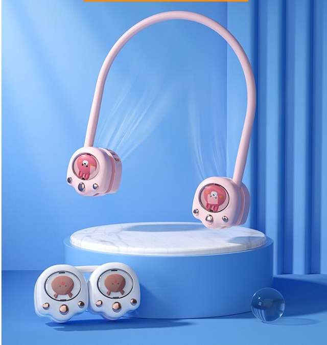 首掛け扇風機 羽根なし 設計 携帯扇風機 くびかけ扇風機 ハンズフリー  ネックファン 軽量 熱中症対策