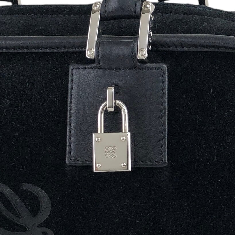 LOEWE ロエベ アマソナ28 ハンドバッグ ブラック アナグラム カデナ
