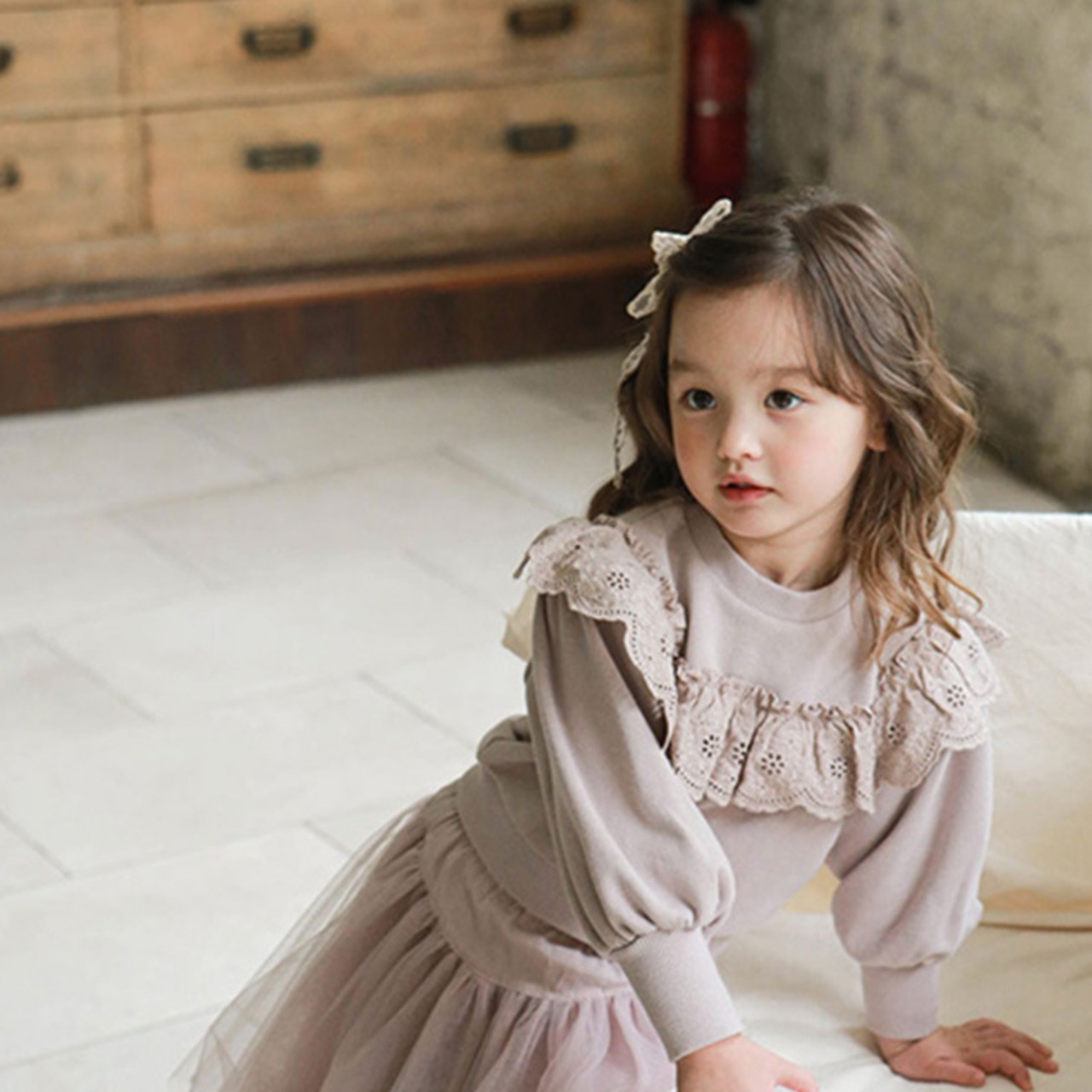 140フリルランタンスリーブトレーナー