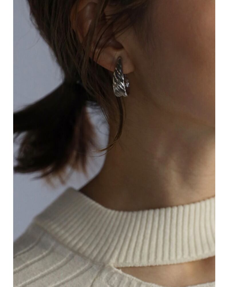 ティアドロップフープイヤリング