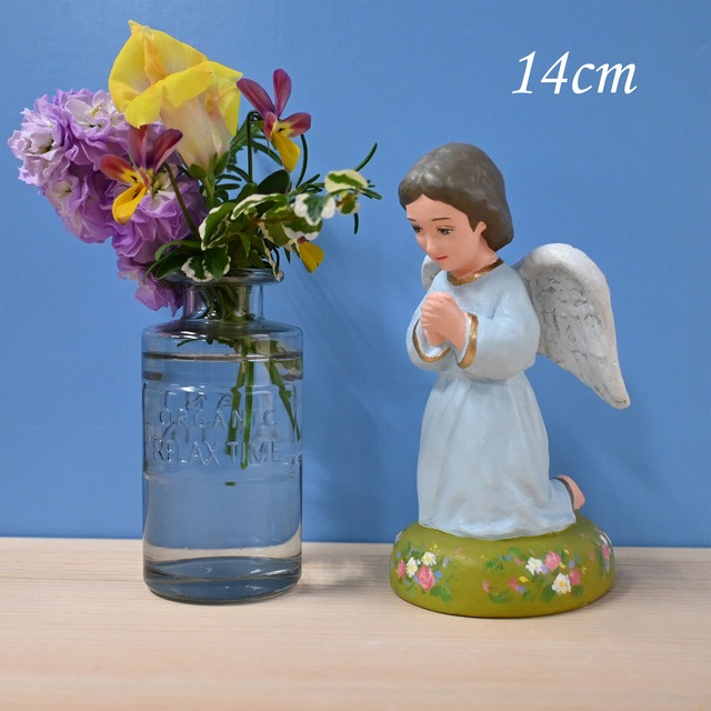 小さき祈りの天使像【14cm】室内用カラー仕上げ