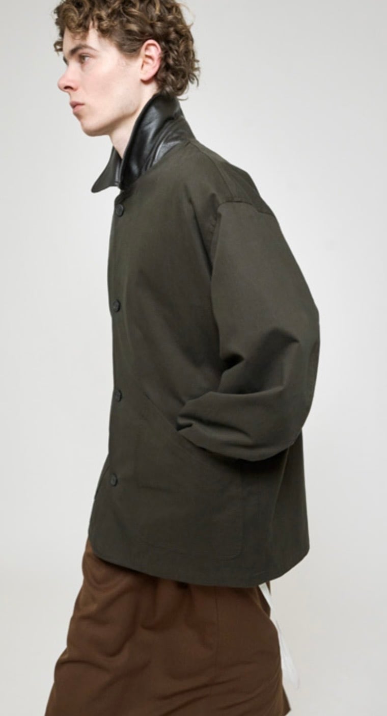cristaseya  [OVERSIZED BLOUSON WITH LEATHER PATCH]