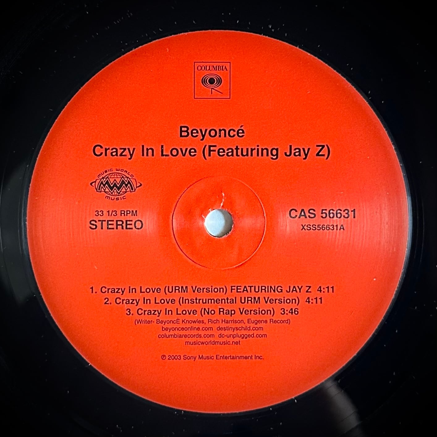 Beyonce Feat. Jay Z / Crazy In Love | ACC RECORDS VINYL 中古