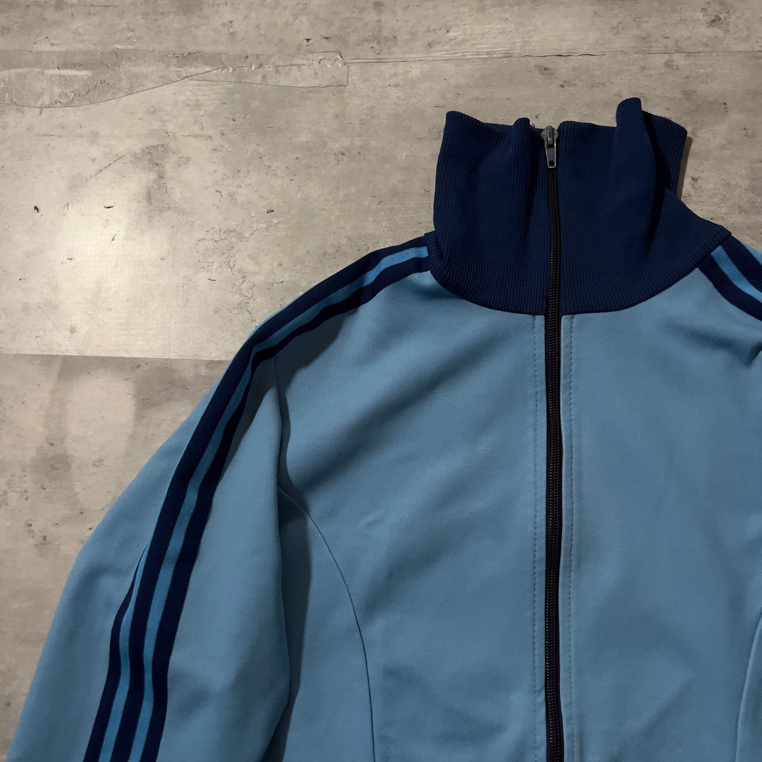 s “adidas” blue color track jacket 年代 アディダス ブルー