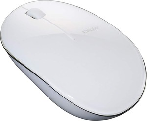 【在庫処分】Digio2 Bluetooth マウス 薄型 3ボタンBlue LED ホワイト MUS-BKT154NW