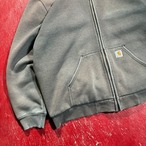 メキシコ製Carhartt ジップパーカー　フェードグレー　裏地メッシュサーマル　カーハート