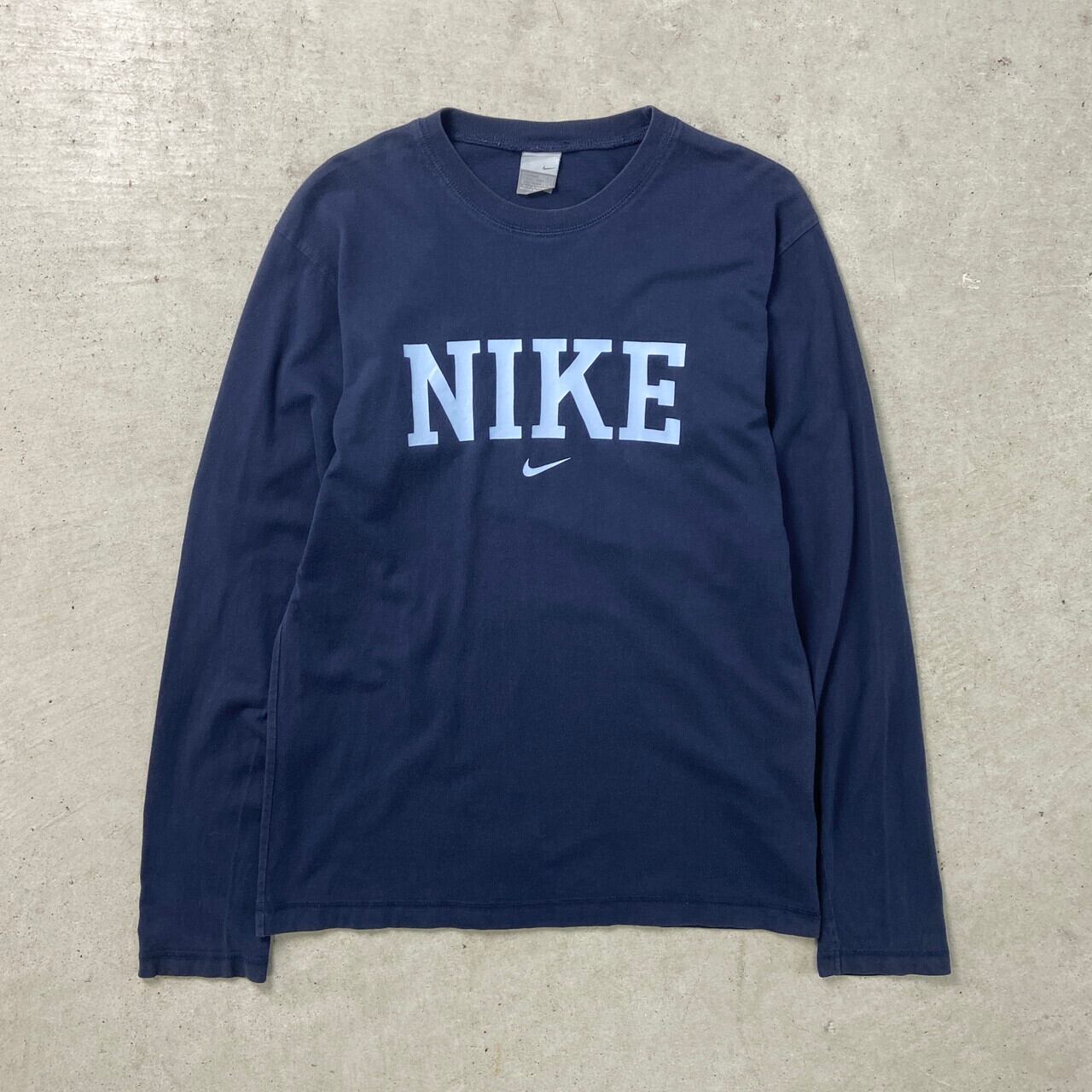 NIKE ロングTシャツ VINTAGE 古着 OLD NIKE ナイキ ロングTシャツ ロンT スモールスウォッシュ メンズL 古着