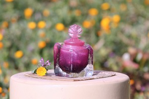 手元供養ガラス骨壷（骨壺）[雅(みやび)]｜No.0032